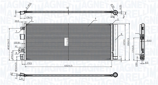 Airco condensor Magneti Marelli 350203177000