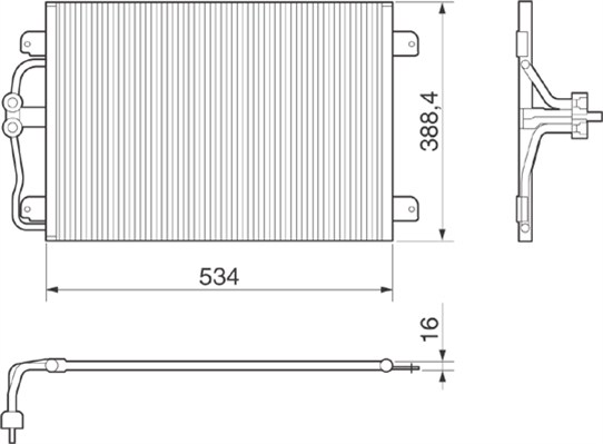 Airco condensor Magneti Marelli 350203215000