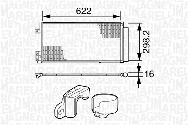 Airco condensor Magneti Marelli 350203226000