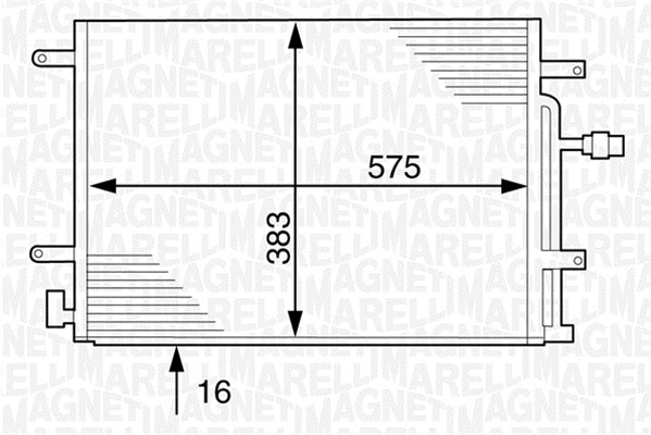 Airco condensor Magneti Marelli 350203231000