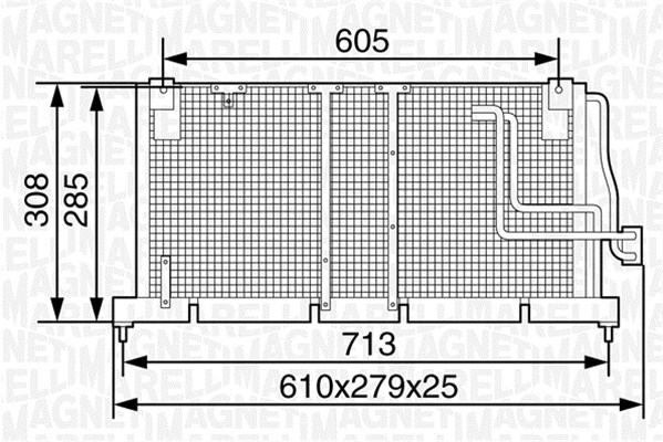 Airco condensor Magneti Marelli 350203233000