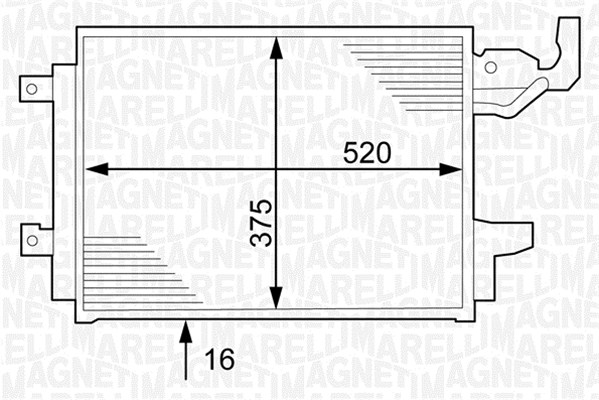 Airco condensor Magneti Marelli 350203241000