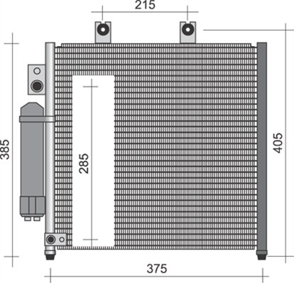 Airco condensor Magneti Marelli 350203250000