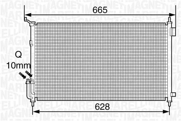 Airco condensor Magneti Marelli 350203350000