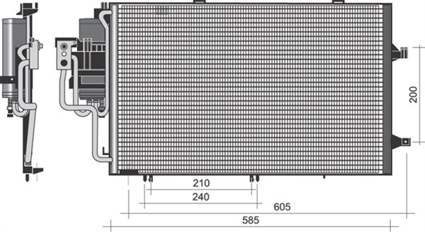 Airco condensor Magneti Marelli 350203351000