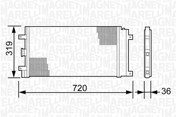Airco condensor Magneti Marelli 350203496000
