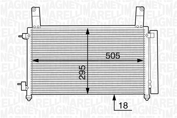 Airco condensor Magneti Marelli 350203604000