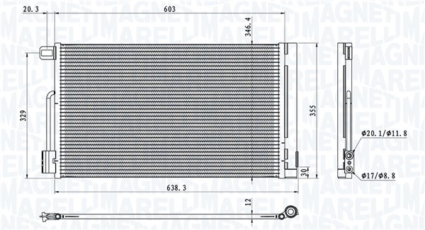 Airco condensor Magneti Marelli 350203611000