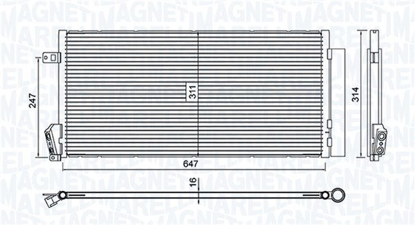 Airco condensor Magneti Marelli 350203619000