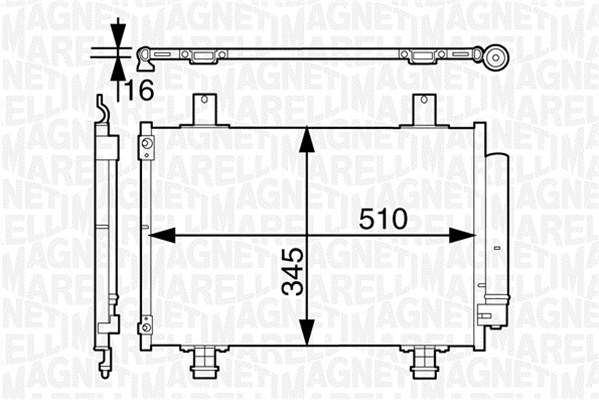 Airco condensor Magneti Marelli 350203631000