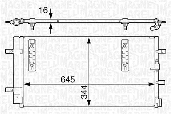 Airco condensor Magneti Marelli 350203632000