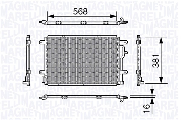 Airco condensor Magneti Marelli 350203640000