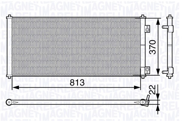Airco condensor Magneti Marelli 350203646000