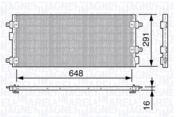 Airco condensor Magneti Marelli 350203647000