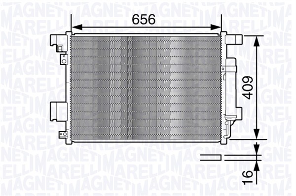 Airco condensor Magneti Marelli 350203649000