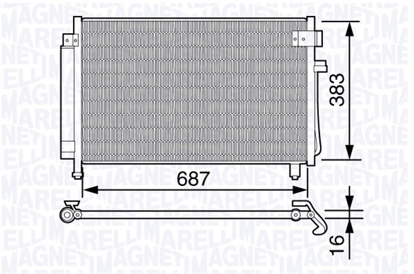 Airco condensor Magneti Marelli 350203656000