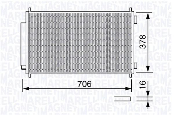Airco condensor Magneti Marelli 350203659000