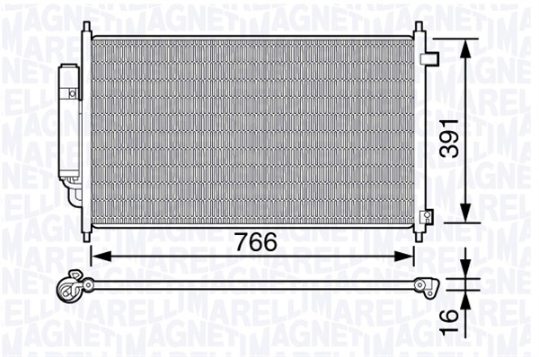 Airco condensor Magneti Marelli 350203661000