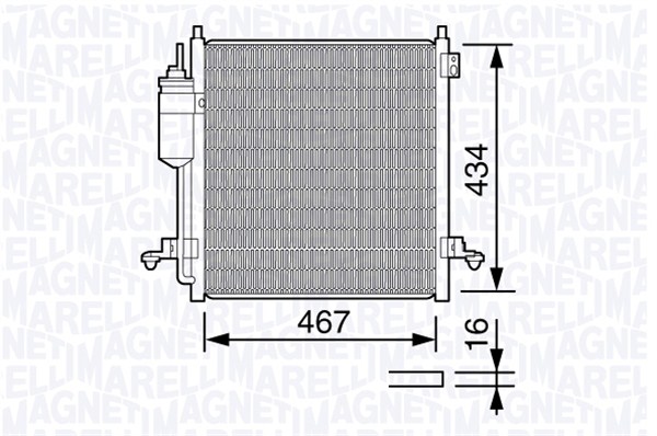 Airco condensor Magneti Marelli 350203668000