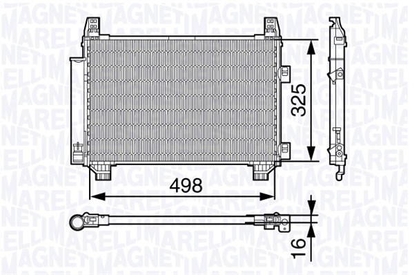 Airco condensor Magneti Marelli 350203674000