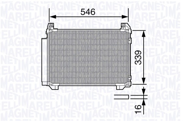 Airco condensor Magneti Marelli 350203687000