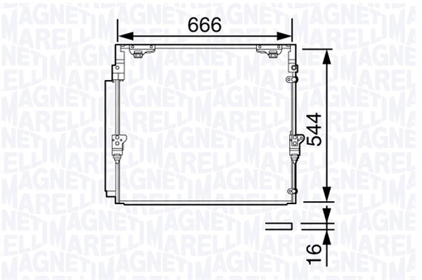 Airco condensor Magneti Marelli 350203693000