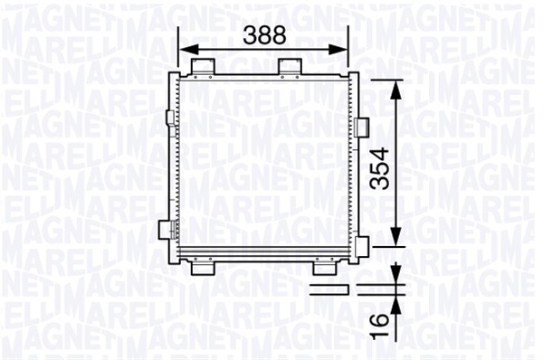 Airco condensor Magneti Marelli 350203695000