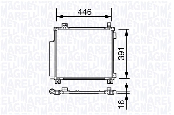 Airco condensor Magneti Marelli 350203696000