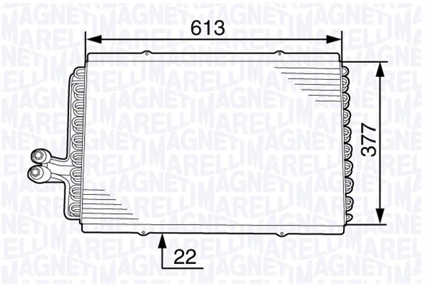 Airco condensor Magneti Marelli 350203708000