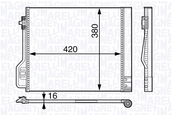 Airco condensor Magneti Marelli 350203711000