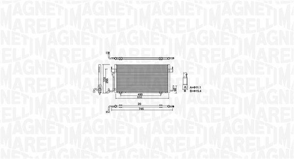 Magneti Marelli Airco condensor 350203777000