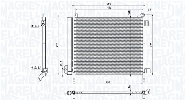 Airco condensor Magneti Marelli 350203793000