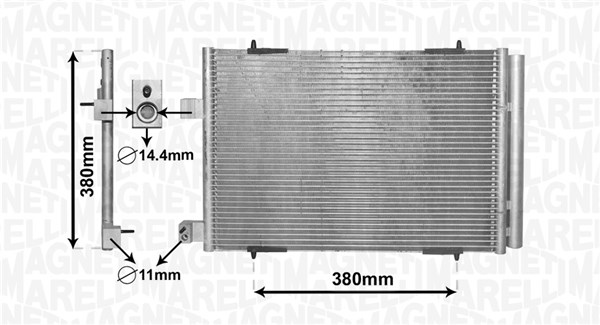 Airco condensor Magneti Marelli 350203855000