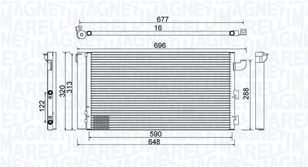 Airco condensor Magneti Marelli 350203857000