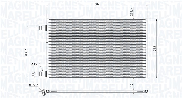 Airco condensor Magneti Marelli 350203860000