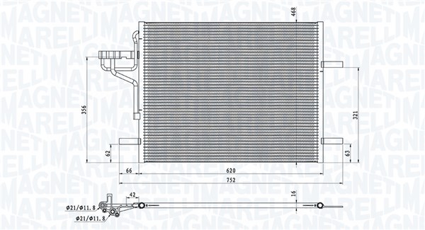 Airco condensor Magneti Marelli 350203876000