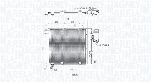 Airco condensor Magneti Marelli 350203885000