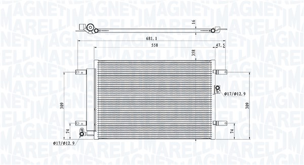 Magneti Marelli Airco condensor 350203910000