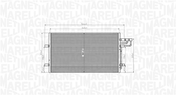 Airco condensor Magneti Marelli 350203915000