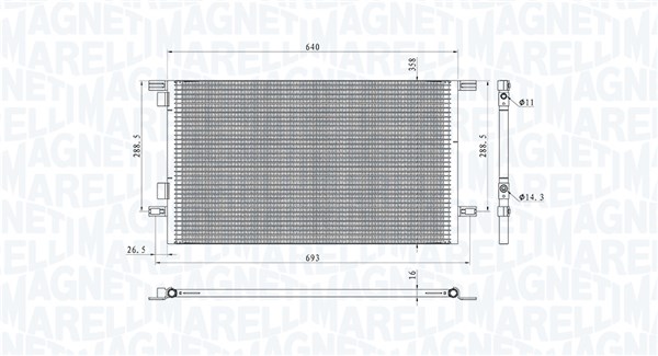 Magneti Marelli Airco condensor 350203918000