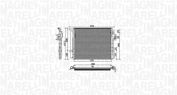 Magneti Marelli Airco condensor 350203983000