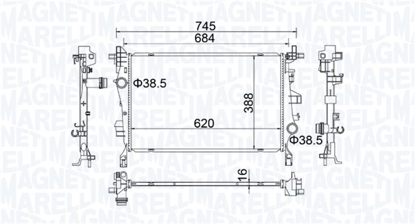 Radiateur Magneti Marelli 350214400000