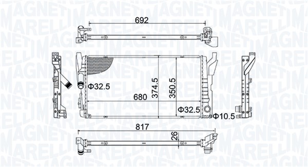 Radiateur Magneti Marelli 350213202800