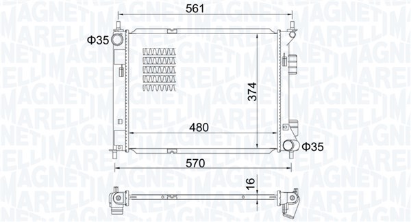 Radiateur Magneti Marelli 350213204500