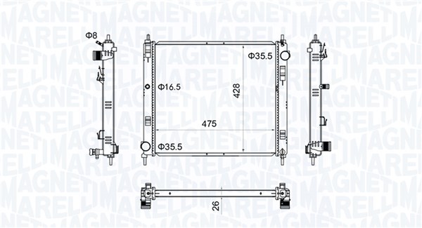 Radiateur Magneti Marelli 350213205500