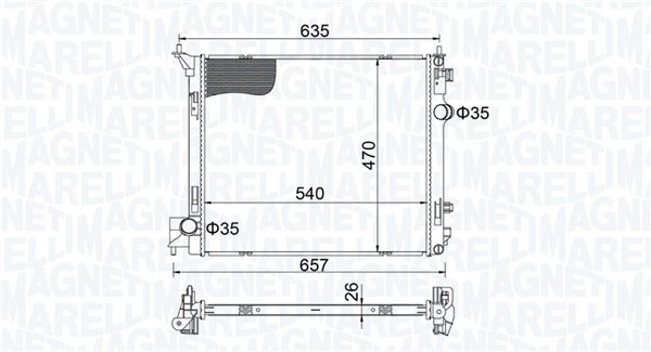 Radiateur Magneti Marelli 350213205800