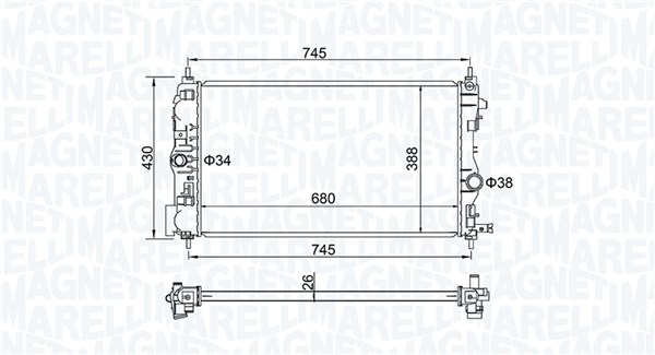 Radiateur Magneti Marelli 350213206500