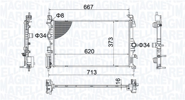 Radiateur Magneti Marelli 350213206800