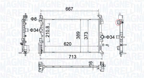 Radiateur Magneti Marelli 350213206900