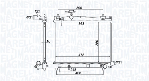 Radiateur Magneti Marelli 350213208400